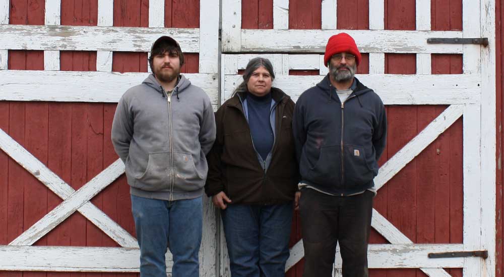 Farm owners Linda, Edwin, and their son Joe
